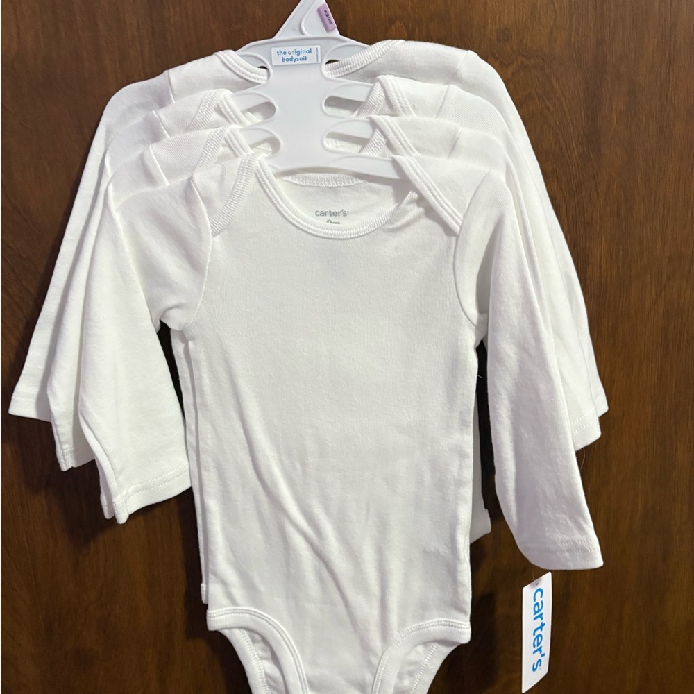 Carter's Classic White Long Sleeve Bodysuit Set